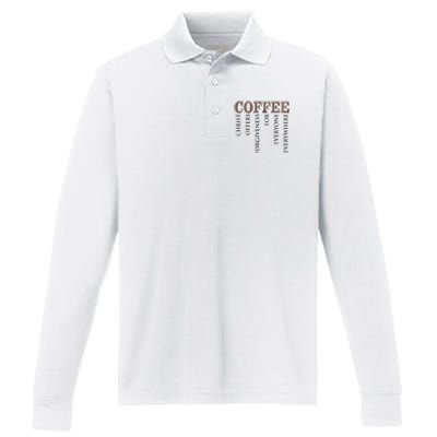 Coffee Christ Offers Forgiveness For Everyone Everywhere Performance Long Sleeve Polo