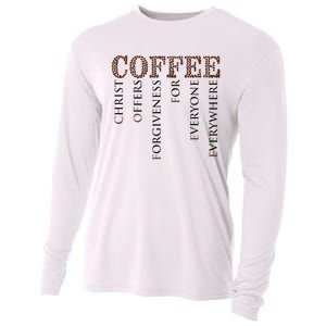 Coffee Christ Offers Forgiveness For Everyone Everywhere Cooling Performance Long Sleeve Crew