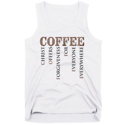 Coffee Christ Offers Forgiveness For Everyone Everywhere Tank Top