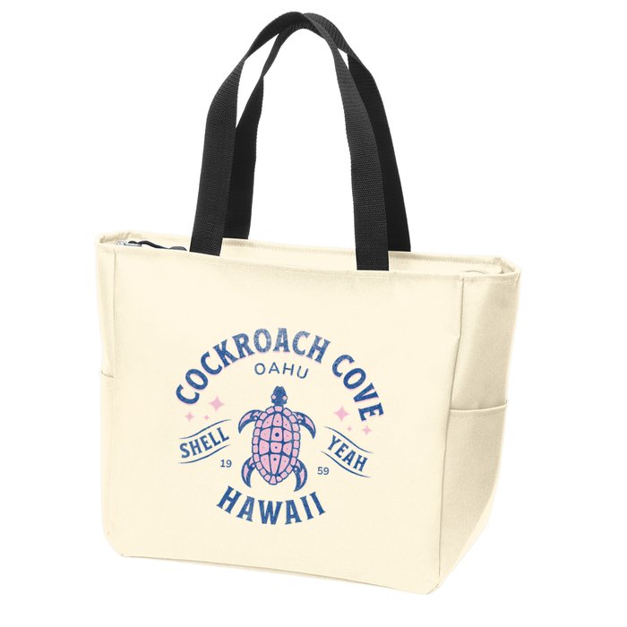Cockroach Cove Oahu Hawaii Sea Turtle Zip Tote Bag