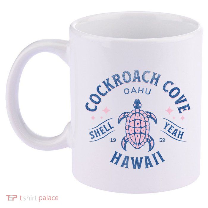 Cockroach Cove Oahu Hawaii Sea Turtle 11oz C Handle Ceramic Mug