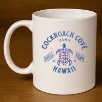 Cockroach Cove Oahu Hawaii Sea Turtle 11oz C Handle Ceramic Mug
