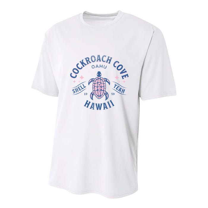 Cockroach Cove Oahu Hawaii Sea Turtle Youth Performance Sprint T-Shirt