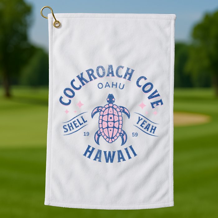 Cockroach Cove Oahu Hawaii Sea Turtle Golf Towel