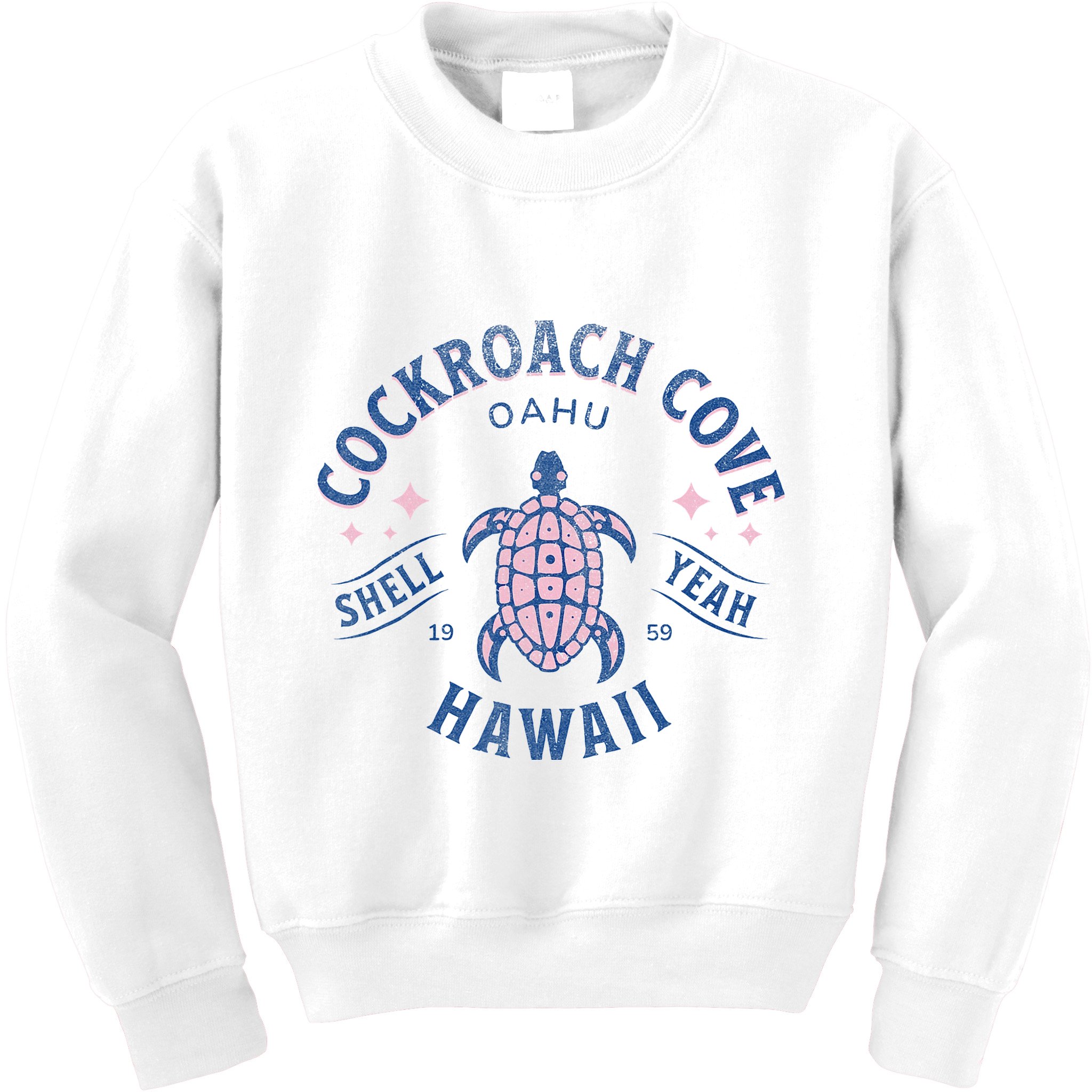 Cockroach Cove Oahu Hawaii Sea Turtle Kids Sweatshirt