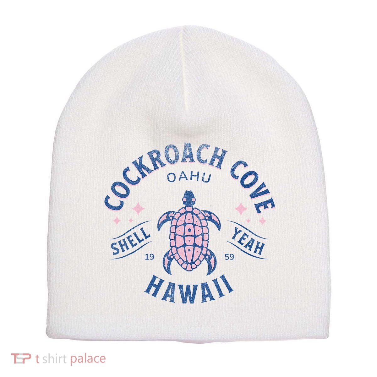 Cockroach Cove Oahu Hawaii Sea Turtle Short Acrylic Beanie