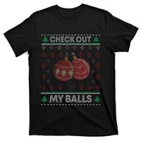 Christmas Check Out My Balls Funny Sarcastic XMas T-Shirt