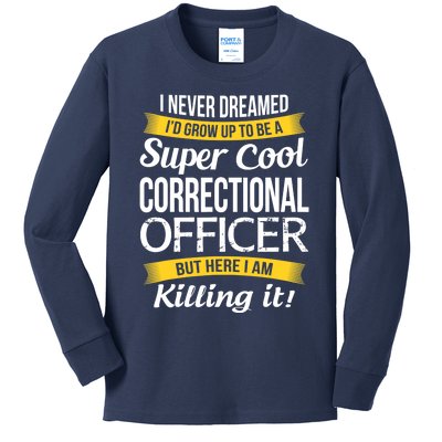 Cool Correctional Officer Funny Gift Kids Long Sleeve Shirt