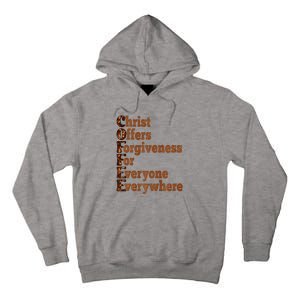 Coffee Christ Offers Forgiveness For Everyone Everywhere  Tall Hoodie