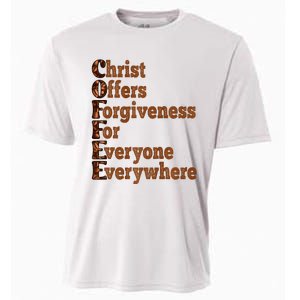 Coffee Christ Offers Forgiveness For Everyone Everywhere  Cooling Performance Crew T-Shirt