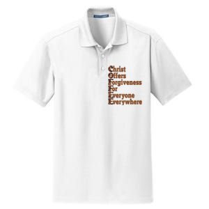 Coffee Christ Offers Forgiveness For Everyone Everywhere  Dry Zone Grid Polo