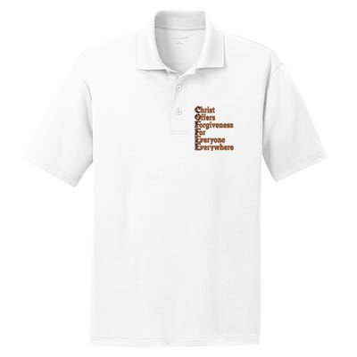 Coffee Christ Offers Forgiveness For Everyone Everywhere  PosiCharge RacerMesh Polo