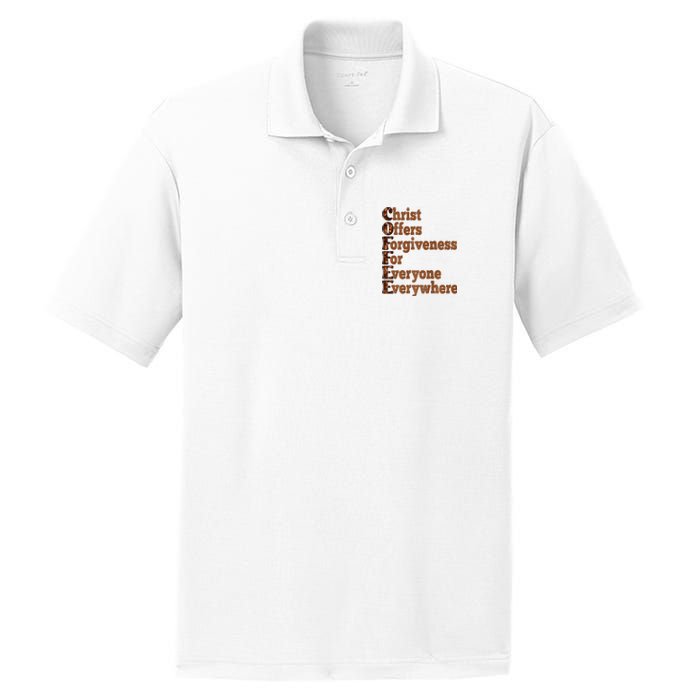 Coffee Christ Offers Forgiveness For Everyone Everywhere  PosiCharge RacerMesh Polo