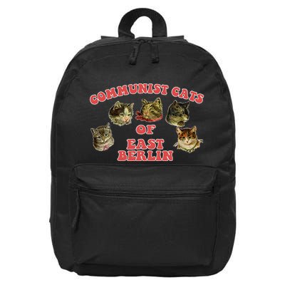 Communist Cats Of East Berlin Kitten Saying 16 in Basic Backpack