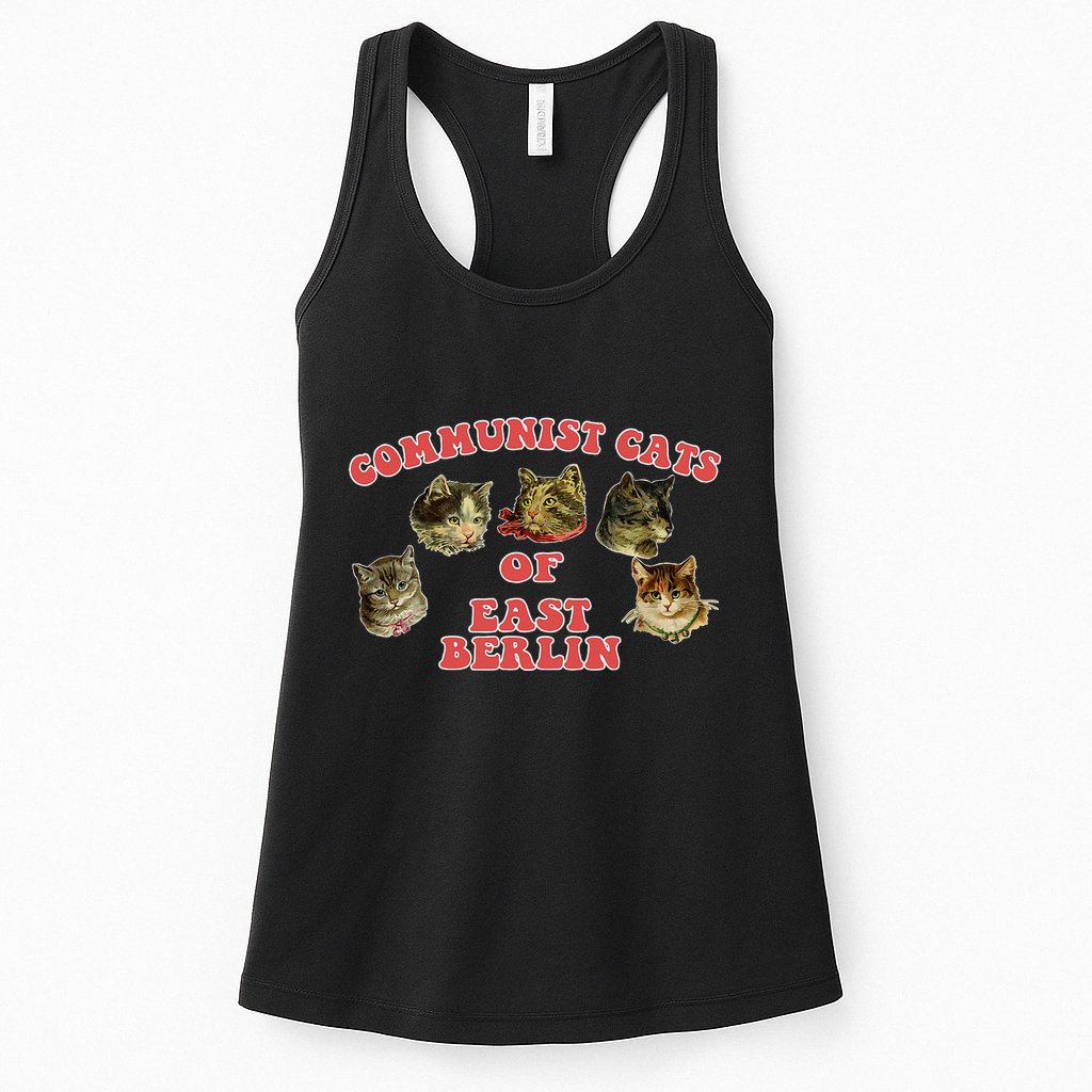 Communist Cats Of East Berlin Kitten Saying Womens Tank Top