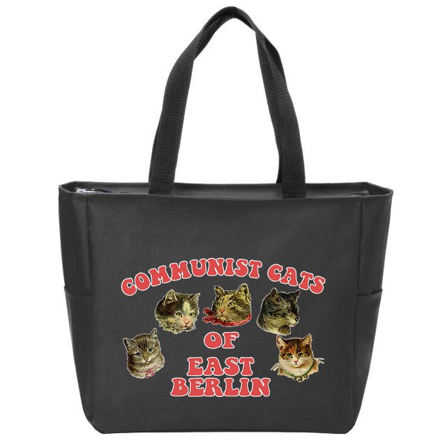 Communist Cats Of East Berlin Kitten Saying Zip Tote Bag