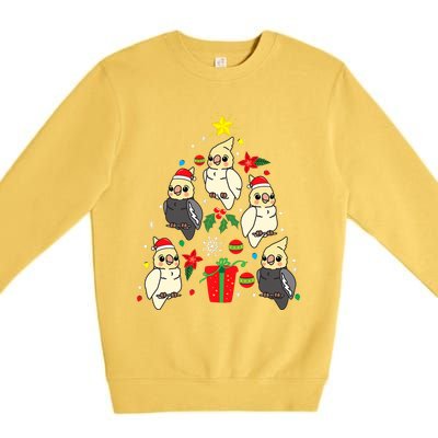 Cockatiel Christmas Ornament Tree Xmas Mom Dad Bird Gift Premium Crewneck Sweatshirt