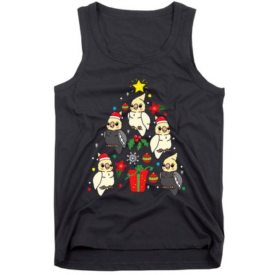 Cockatiel Christmas Ornament Tree Xmas Mom Dad Bird Gift Tank Top