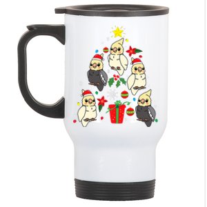 Cockatiel Christmas Ornament Tree Xmas Mom Dad Bird Gift Stainless Steel Travel Mug