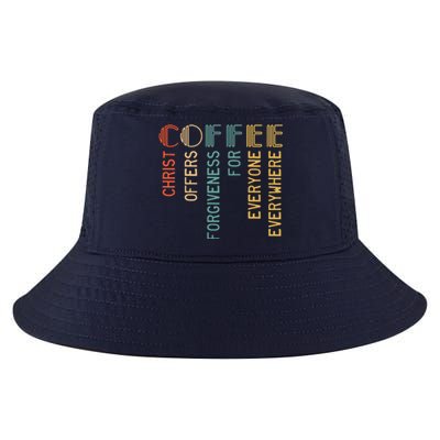 Coffee Christ Offers Forgiveness For Everyone Everywhere Cool Comfort Performance Bucket Hat