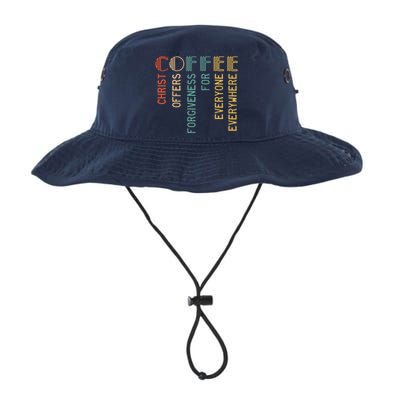 Coffee Christ Offers Forgiveness For Everyone Everywhere Legacy Cool Fit Booney Bucket Hat