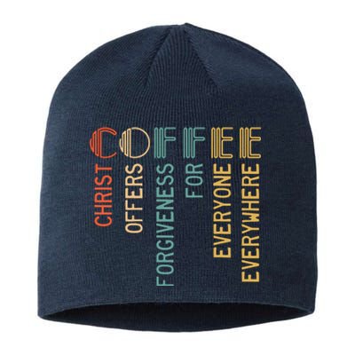 Coffee Christ Offers Forgiveness For Everyone Everywhere Sustainable Beanie