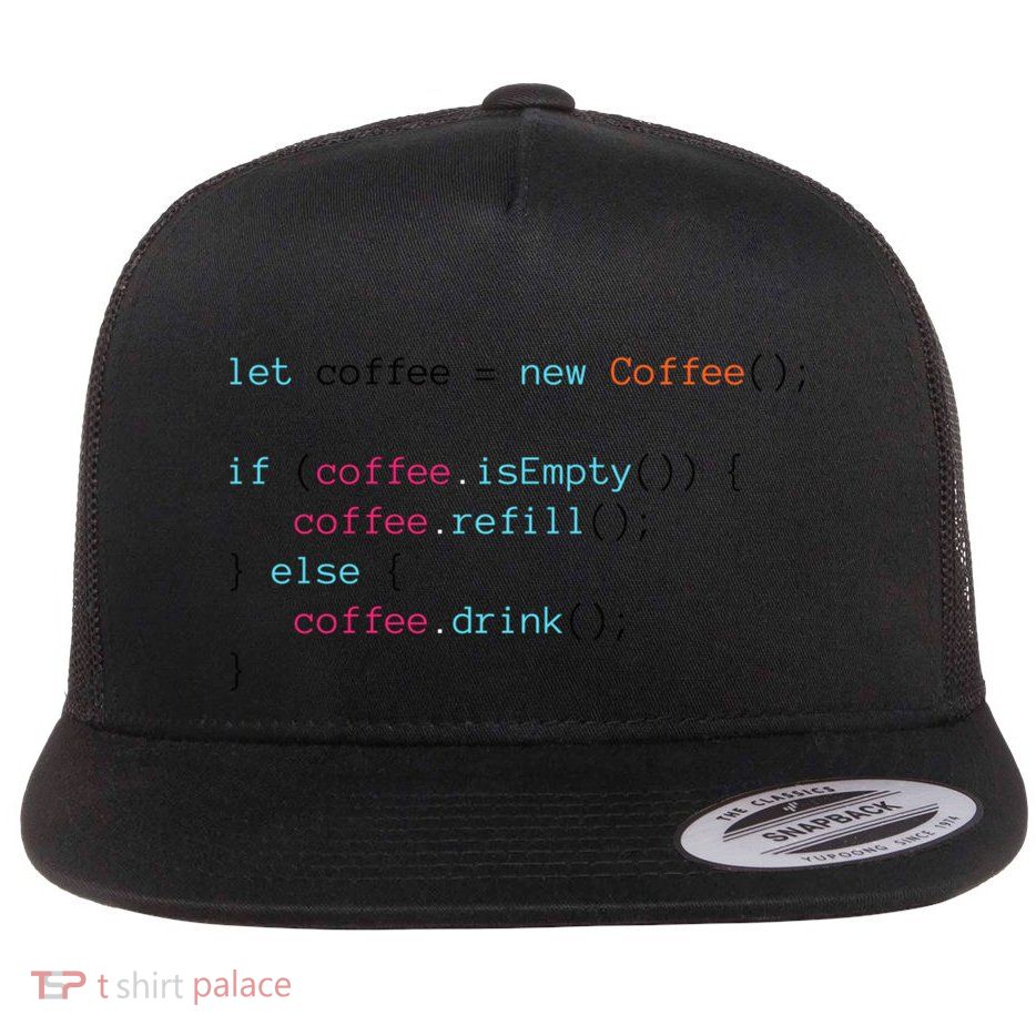 Coffee Flat Bill Trucker Hat
