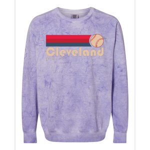 Cool Cleveland Ohio Baseball Colorblast Crewneck Sweatshirt