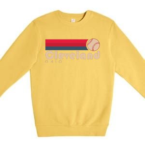 Cool Cleveland Ohio Baseball Premium Crewneck Sweatshirt