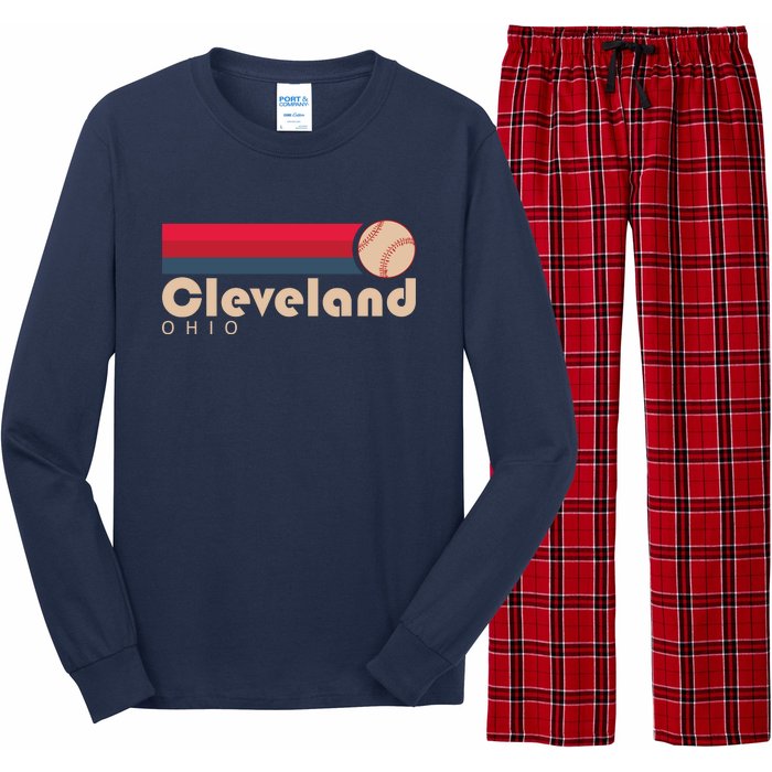 Cool Cleveland Ohio Baseball Long Sleeve Pajama Set