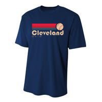 Cool Cleveland Ohio Baseball Performance Sprint T-Shirt