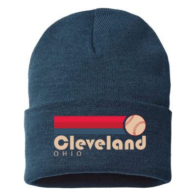 Cool Cleveland Ohio Baseball Sustainable Knit Beanie