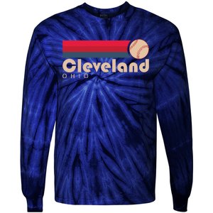 Cool Cleveland Ohio Baseball Tie-Dye Long Sleeve Shirt