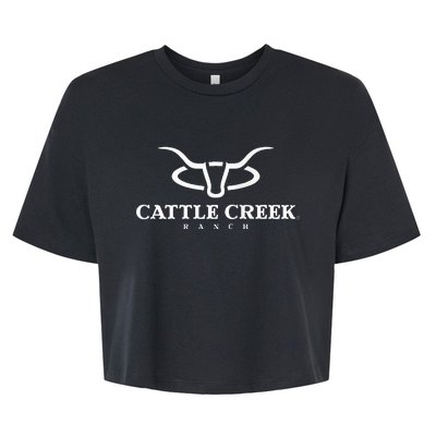 Cattle Creek Original White Logo Bella+Canvas Jersey Crop Tee