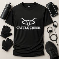 Cattle Creek Original White Logo Cooling Performance Crew T-Shirt