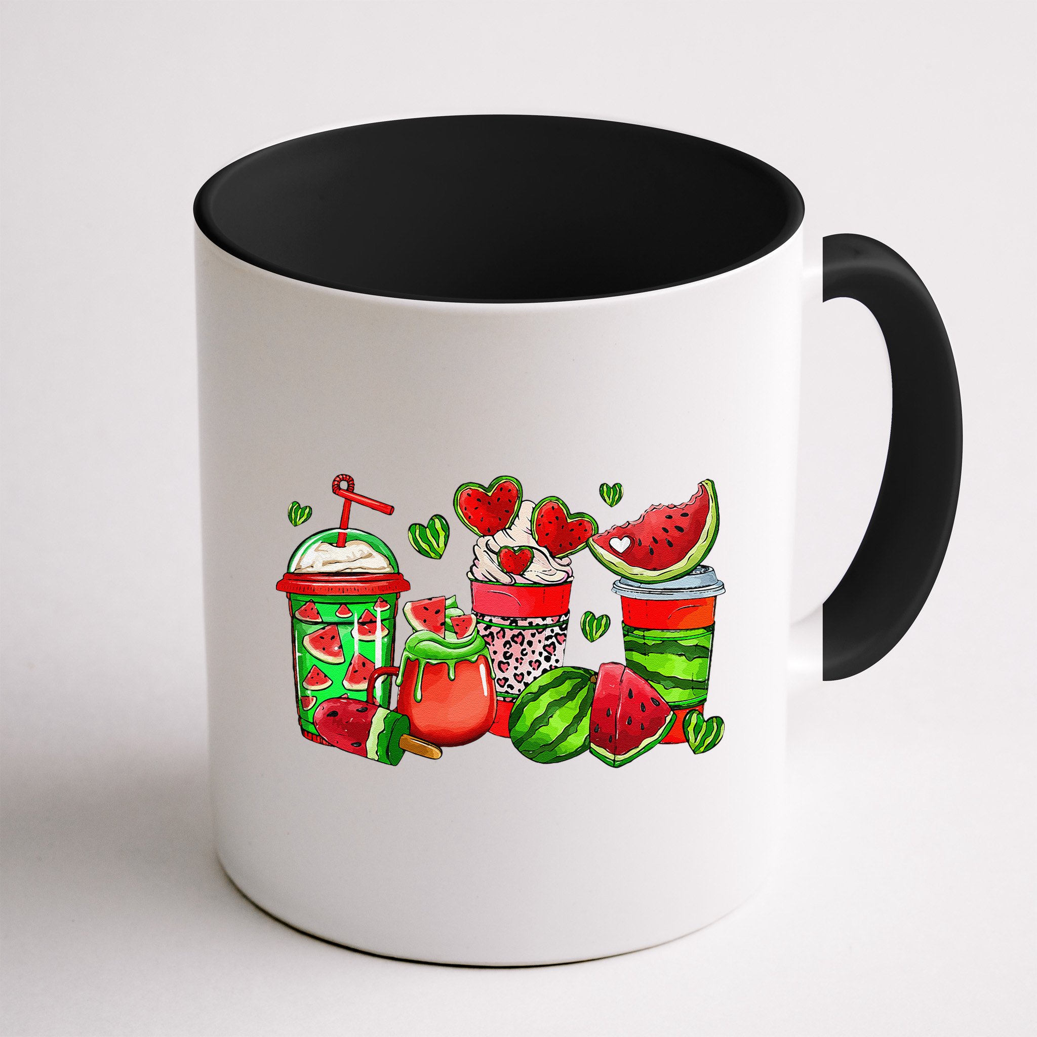 Cute Cups Of Iced Coffee Watermelon Tropical Summer Vacation Mug