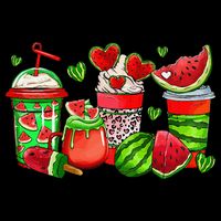 Cute Cups Of Iced Coffee Watermelon Tropical Summer Vacation Mug