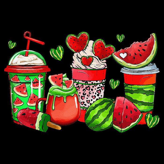 Cute Cups Of Iced Coffee Watermelon Tropical Summer Vacation Mug