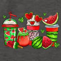 Cute Cups Of Iced Coffee Watermelon Tropical Summer Vacation Vector Backpack