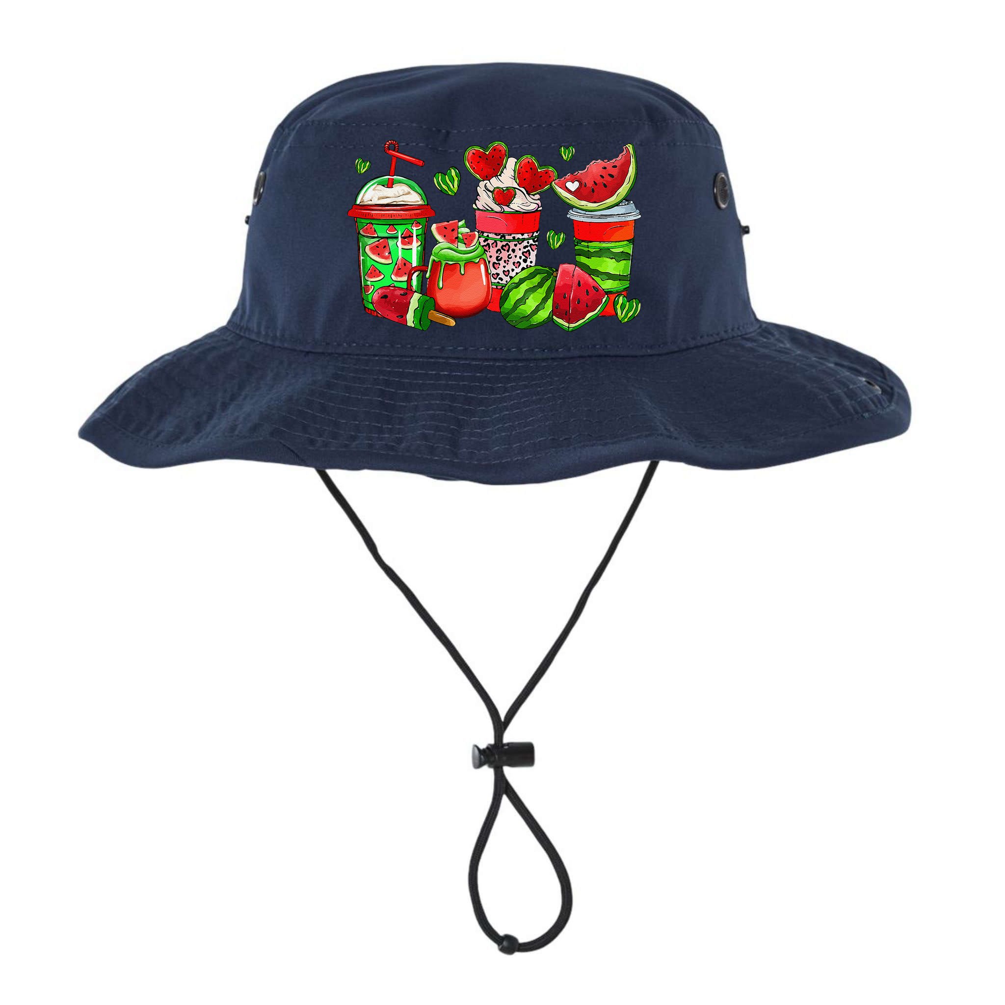 Cute Cups Of Iced Coffee Watermelon Tropical Summer Vacation Bucket Hat