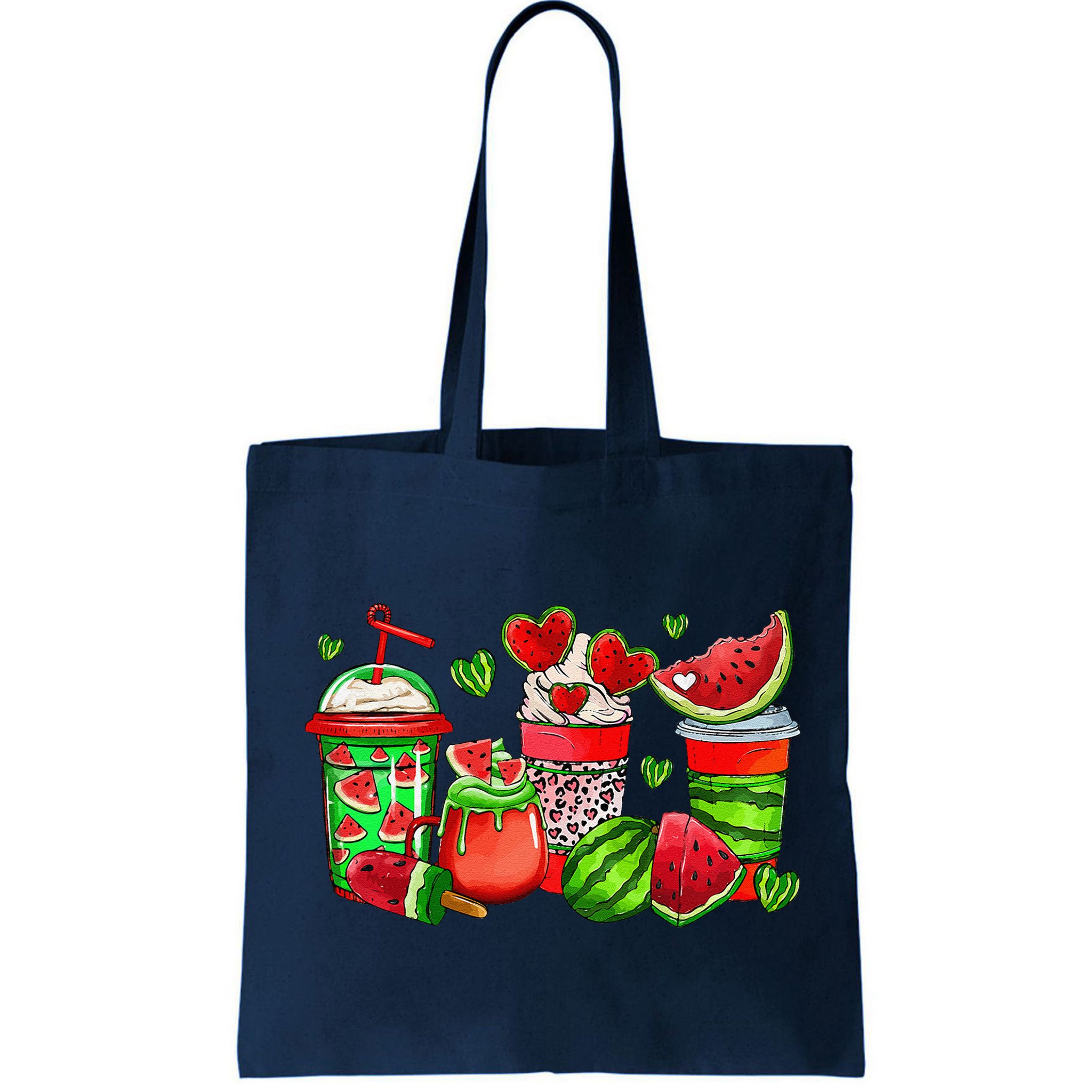 Cute Cups Of Iced Coffee Watermelon Tropical Summer Vacation Bag