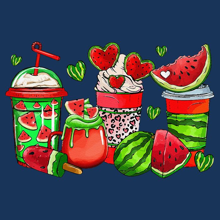 Cute Cups Of Iced Coffee Watermelon Tropical Summer Vacation Bag