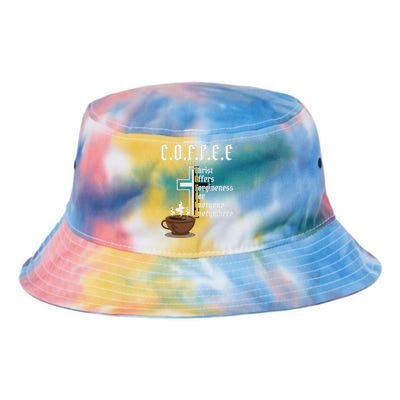 Coffee Christ Offers Forgiveness For Everyone Everywhere Tie Dye Newport Bucket Hat