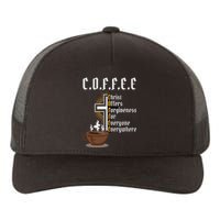 Coffee Christ Offers Forgiveness For Everyone Everywhere Yupoong Adult 5-Panel Trucker Hat