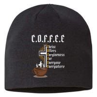 Coffee Christ Offers Forgiveness For Everyone Everywhere Sustainable Beanie