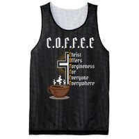 Coffee Christ Offers Forgiveness For Everyone Everywhere Mesh Reversible Basketball Jersey Tank