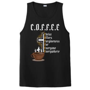 Coffee Christ Offers Forgiveness For Everyone Everywhere PosiCharge Competitor Tank