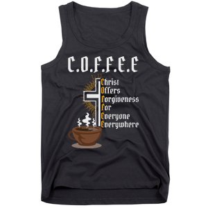 Coffee Christ Offers Forgiveness For Everyone Everywhere Tank Top