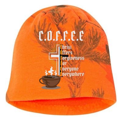 Coffee Christ Offers Forgiveness For Everyone Everywhere Kati - Camo Knit Beanie