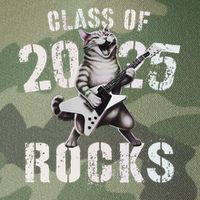 Cat Class Of 2025 Rocks Cat Graduated Signature Party Legacy Tie Dye Trucker Hat